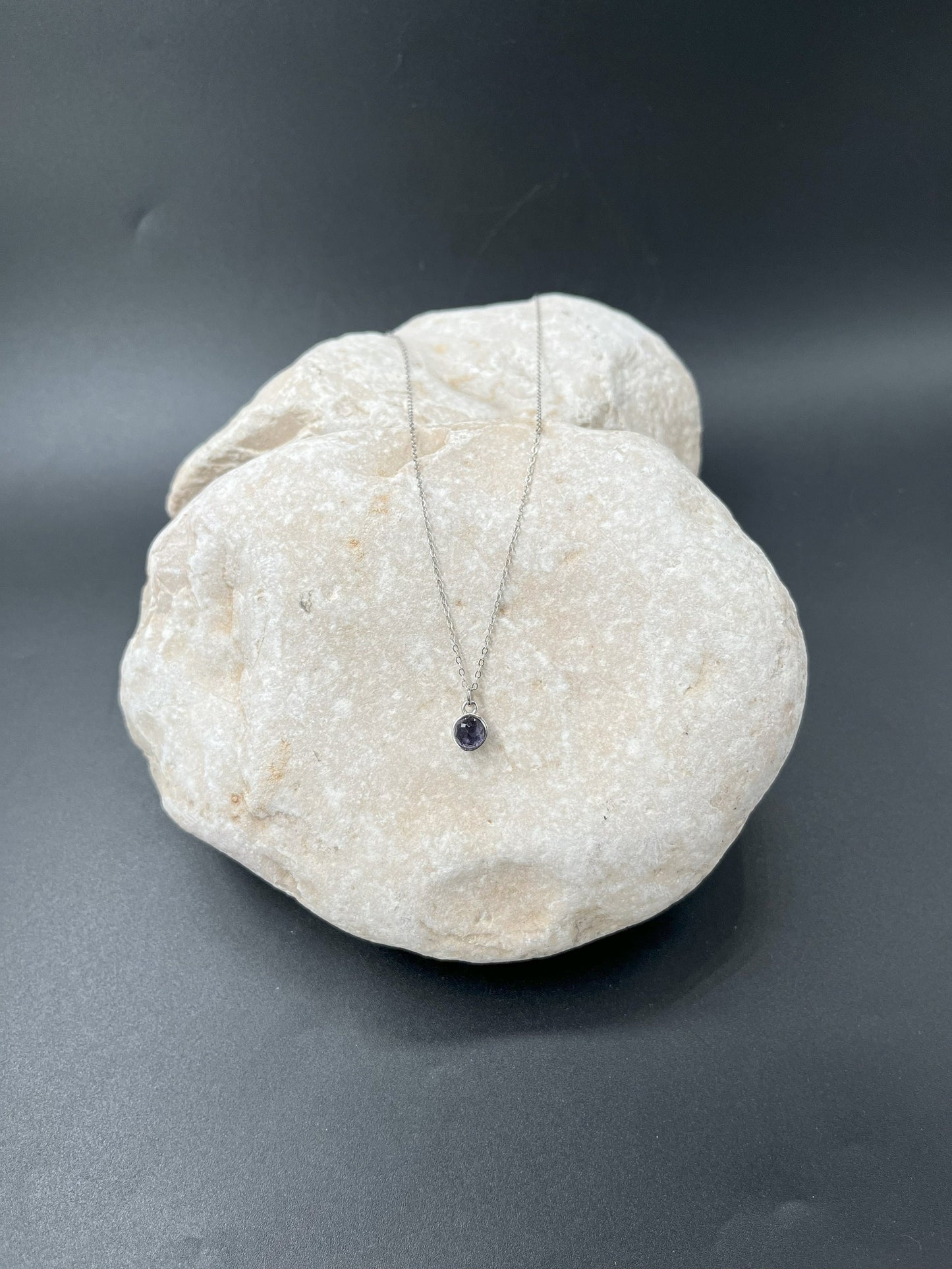 שרשרת כסף בום סגול