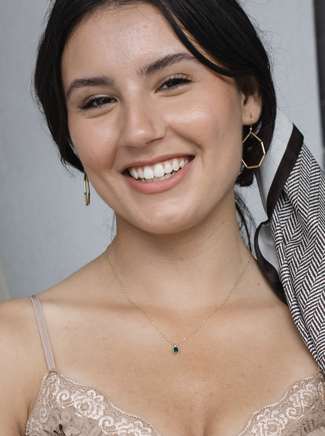 שרשרת זהב חלום אמרלד ירוק