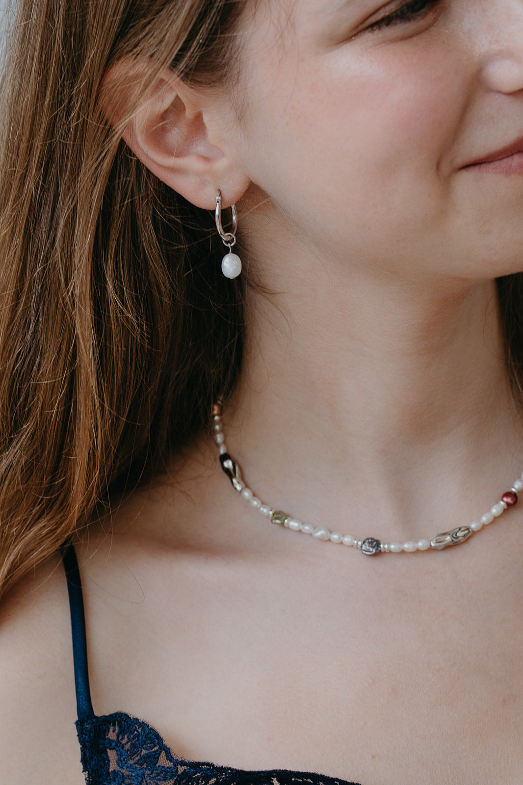 שרשרת פנינים צבעי אהבה