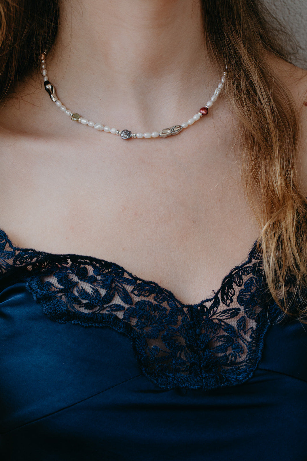 שרשרת פנינים צבעי אהבה