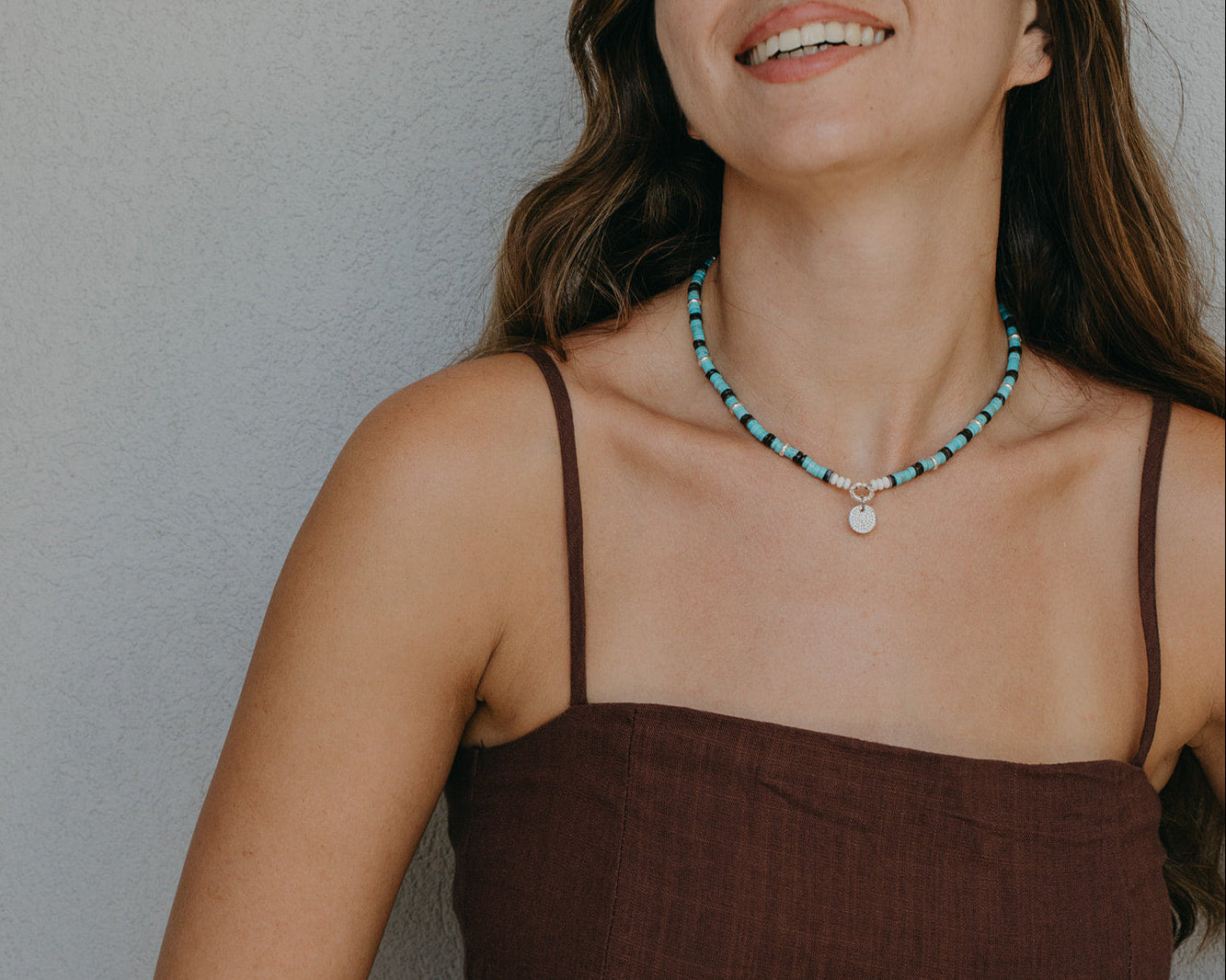 שרשרת כסף בלינג טורקיז