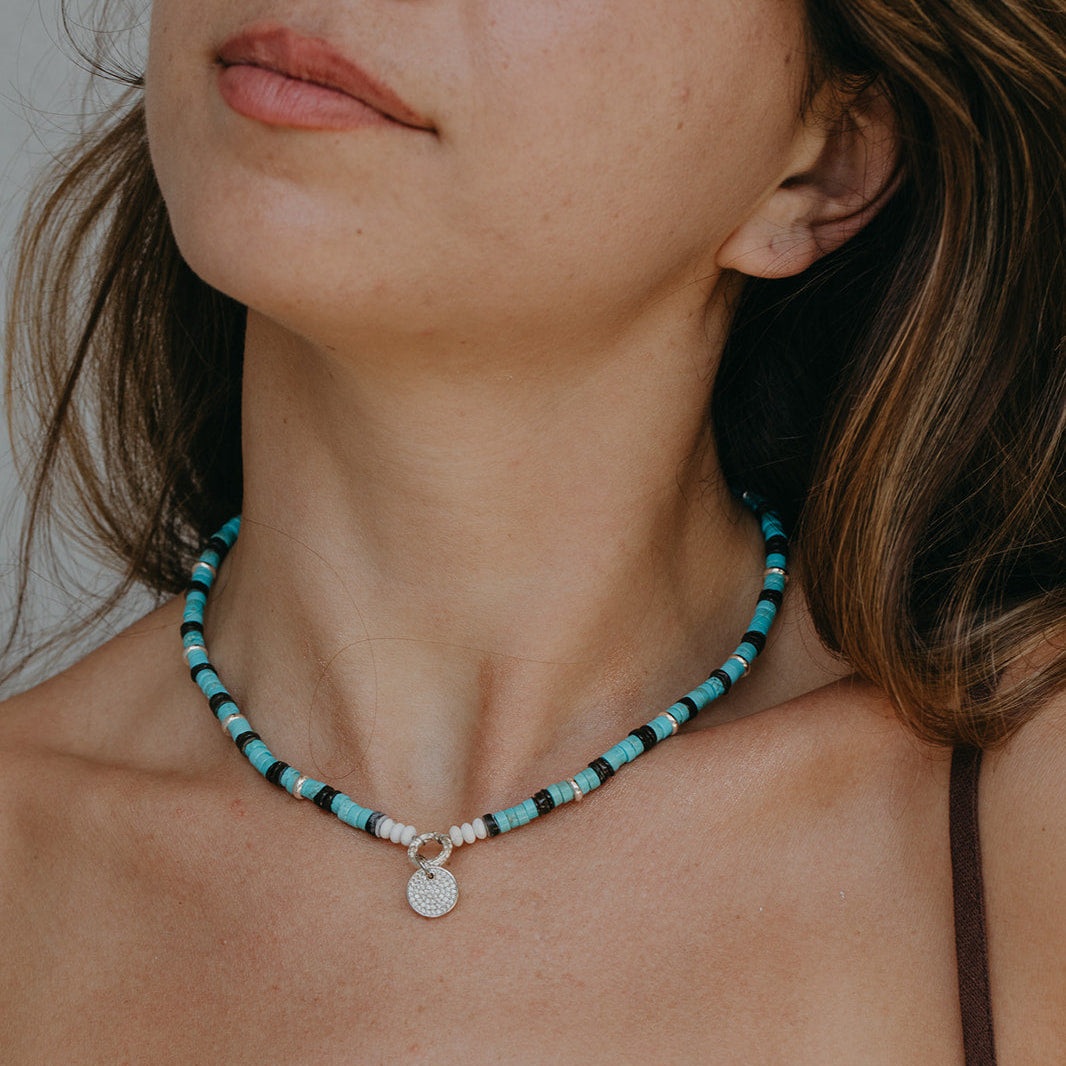 שרשרת כסף בלינג טורקיז