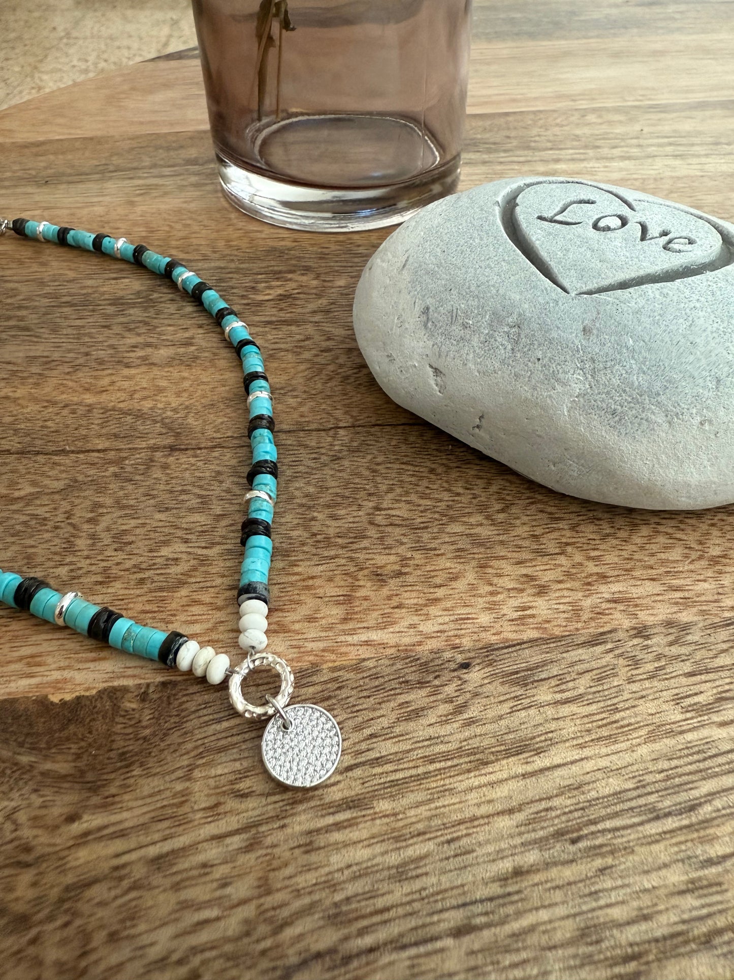 שרשרת כסף בלינג טורקיז