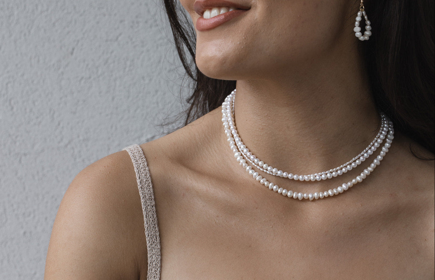 סט 3 שרשראות פנינים: אהבה על הצוואר