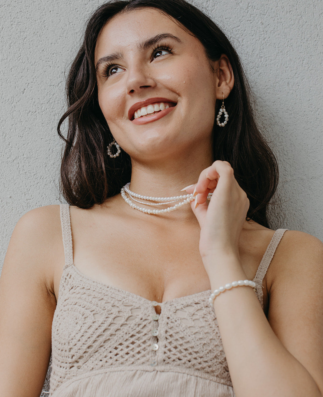 סט 3 שרשראות פנינים: אהבה על הצוואר