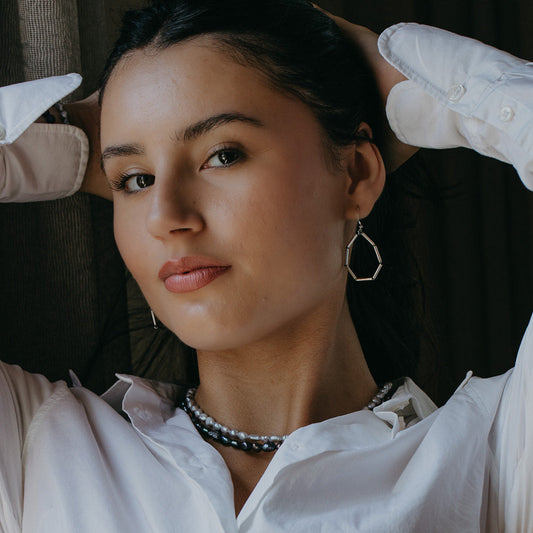 עגילי כסף זוויות חצופות